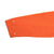 Orange fleece sleeve and cuff detail with two small marks