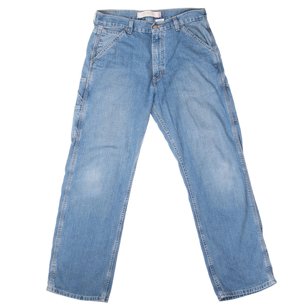 Vintage Levis Loose Straight Blue Denim Carpenter Jeans Size 32X32

Back Button #686