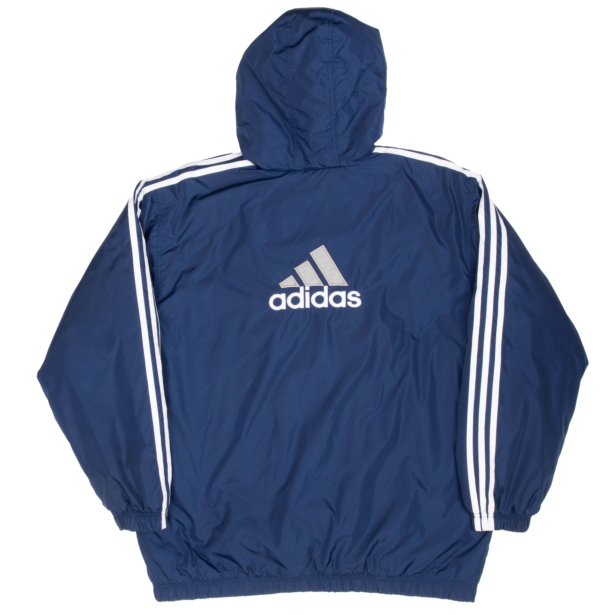 Vintage Adidas Blue Windbreaker Jacket 1990S Size XL Youth(18-20)