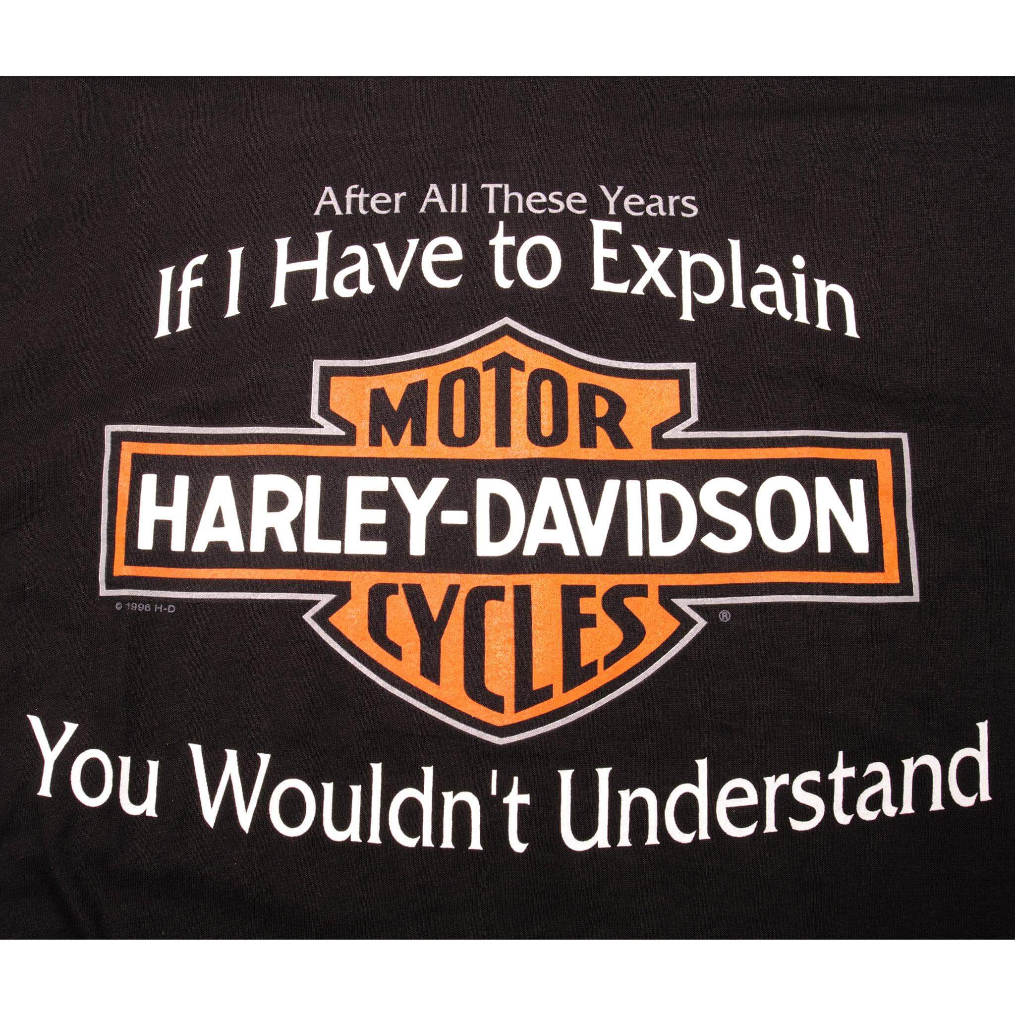 VINTAGE HARLEY DAVIDSON TEE SHIRT 1996 SIZE LARGE MADE IN USA