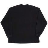 Vintage Black Nike Long Sleeve High Neck 1990s Heavy Weight Tee Shirt Size XL Made In USA