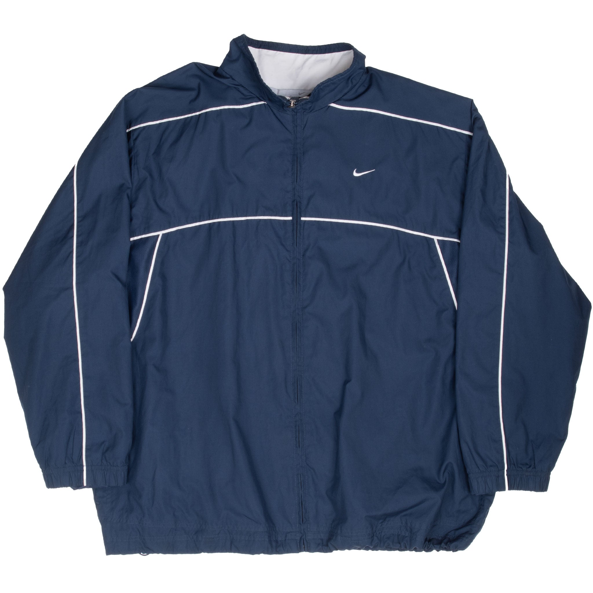 Vintage Nike Navy Blue Windbreaker Jacket 2000S Size 2XL