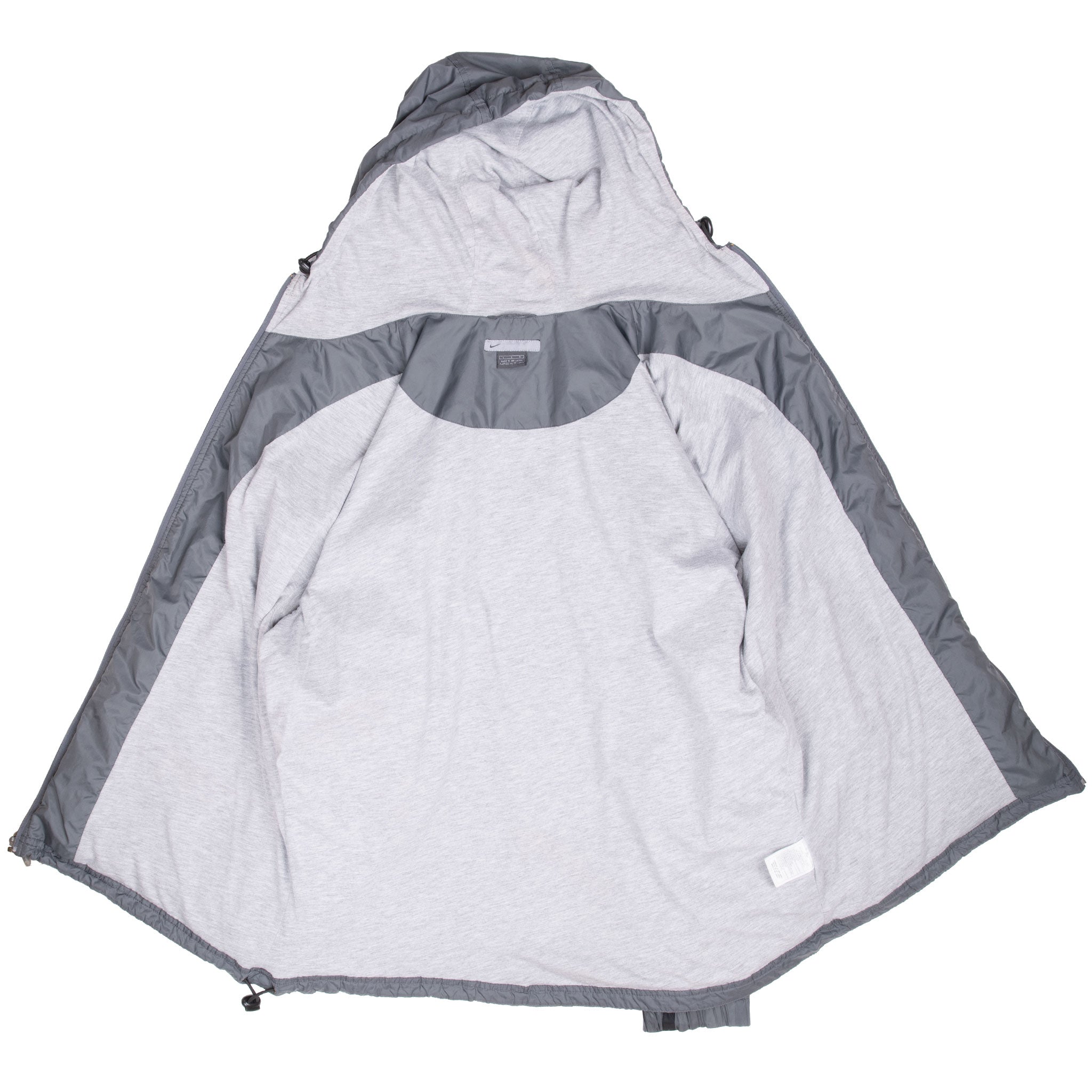 Vintage Nike Grey Hooded Windbreaker Jacket 2000S Size Large