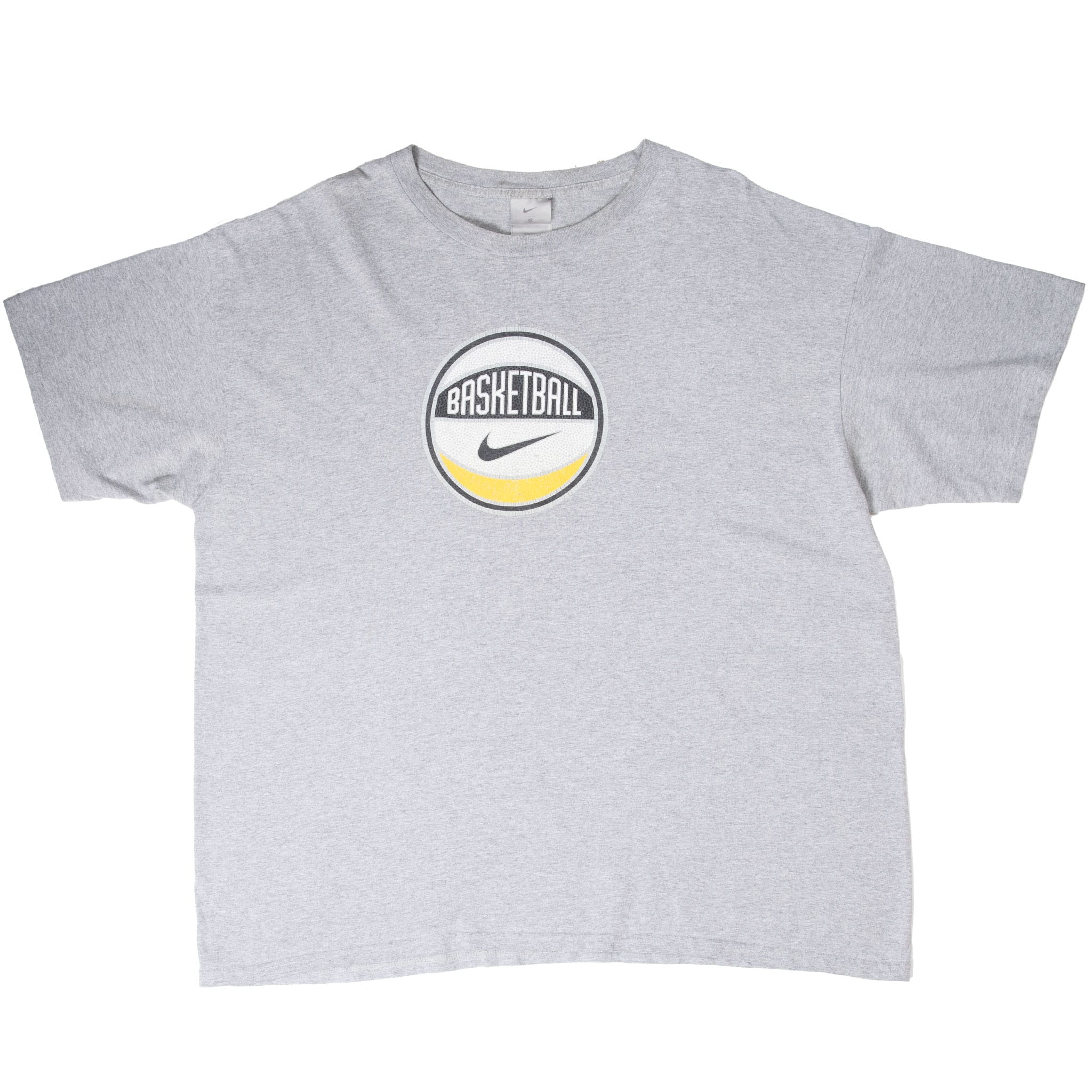 Full front view of grey Nike Basketball short-sleeve T-shirt