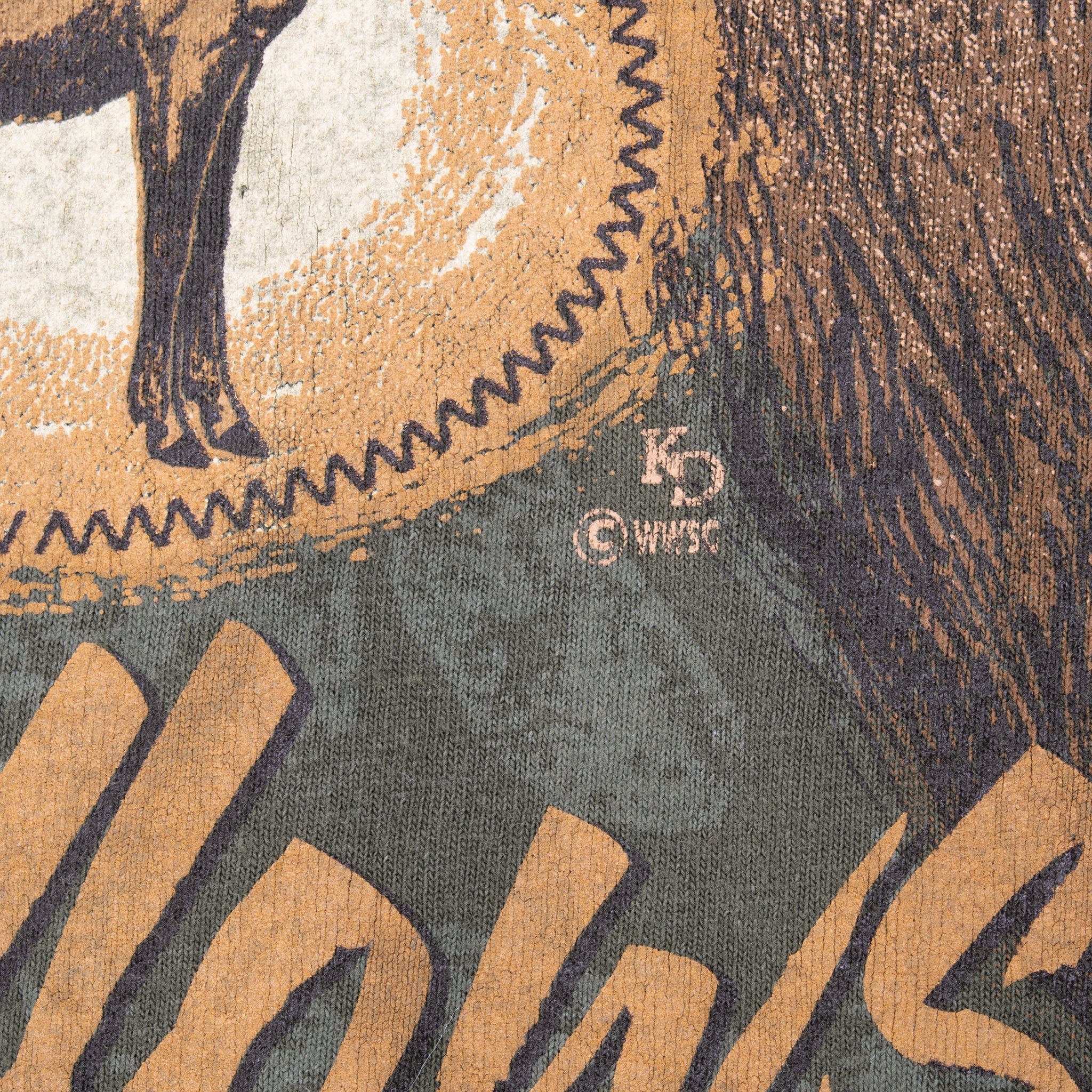 Vintage Yellow Stone National Park Elk Animal Print Tee Shirt 2000S Size Large