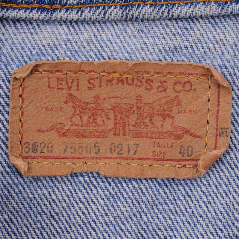 VINTAGE LEVIS TYPE 3 JACKET 2 POCKETS SINGLE STITCH 1980S SIZE 40 MADE IN USA