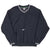 Full front of black Nike pullover windbreaker with center Swoosh and pouch pocket