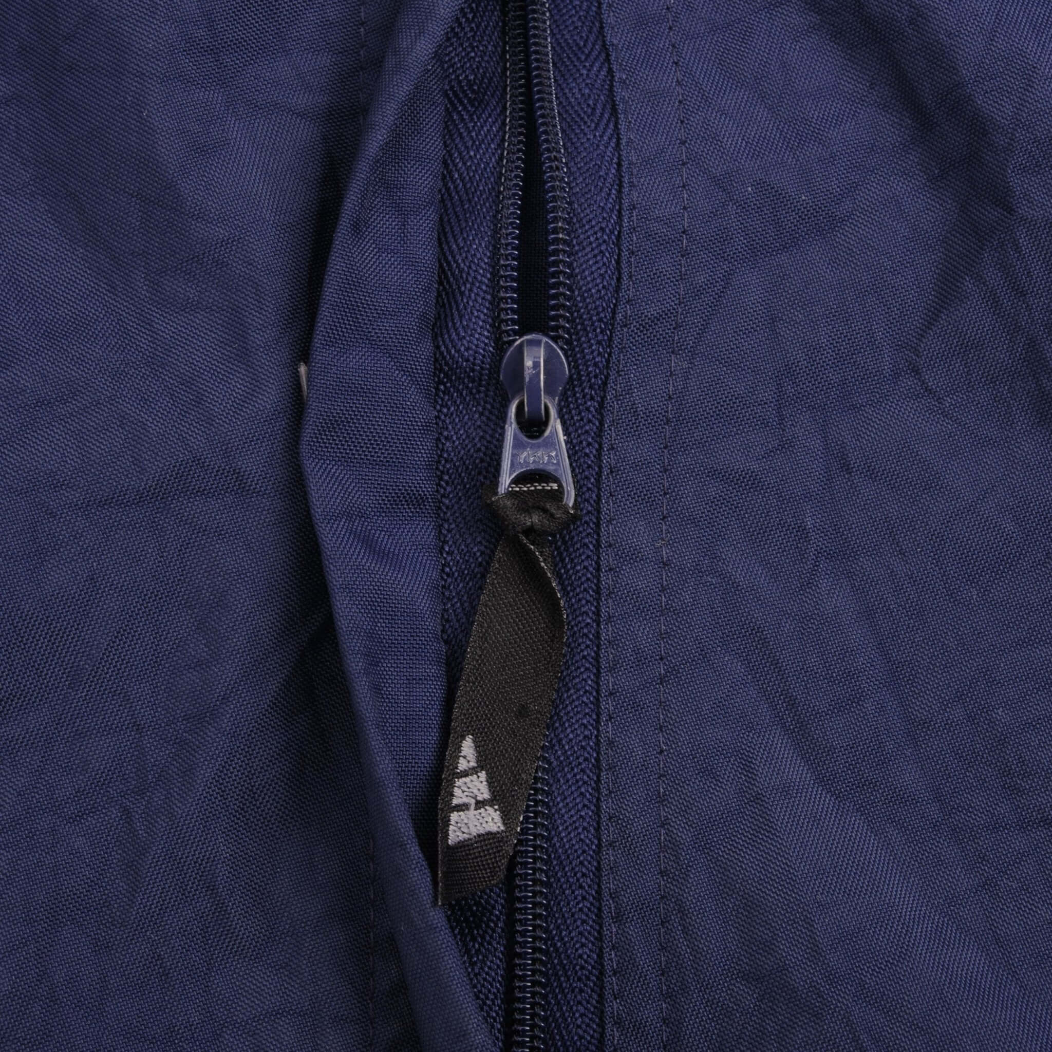 Vintage Adidas Navy Blue Nylon Windbreaker Hooded Jacket 1990S Size Large