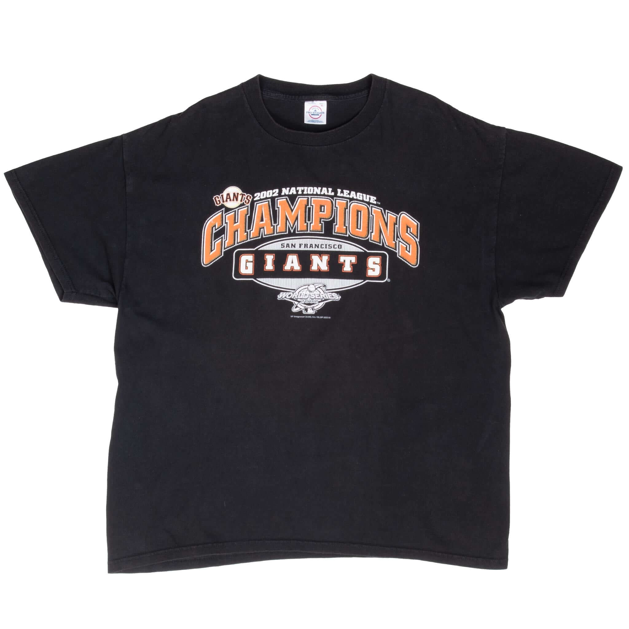 Vintage Mlb San Francisco Giants World Series 2002 Black Tee Shirt Size XL