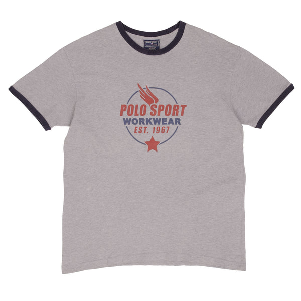 Vintage Polo Sport Workwear Ralph Lauren Tee Shirt 1990S Size Medium