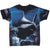 Vintage Animal Print Shark All Over Print Tee Shirt 1990S Size Xl