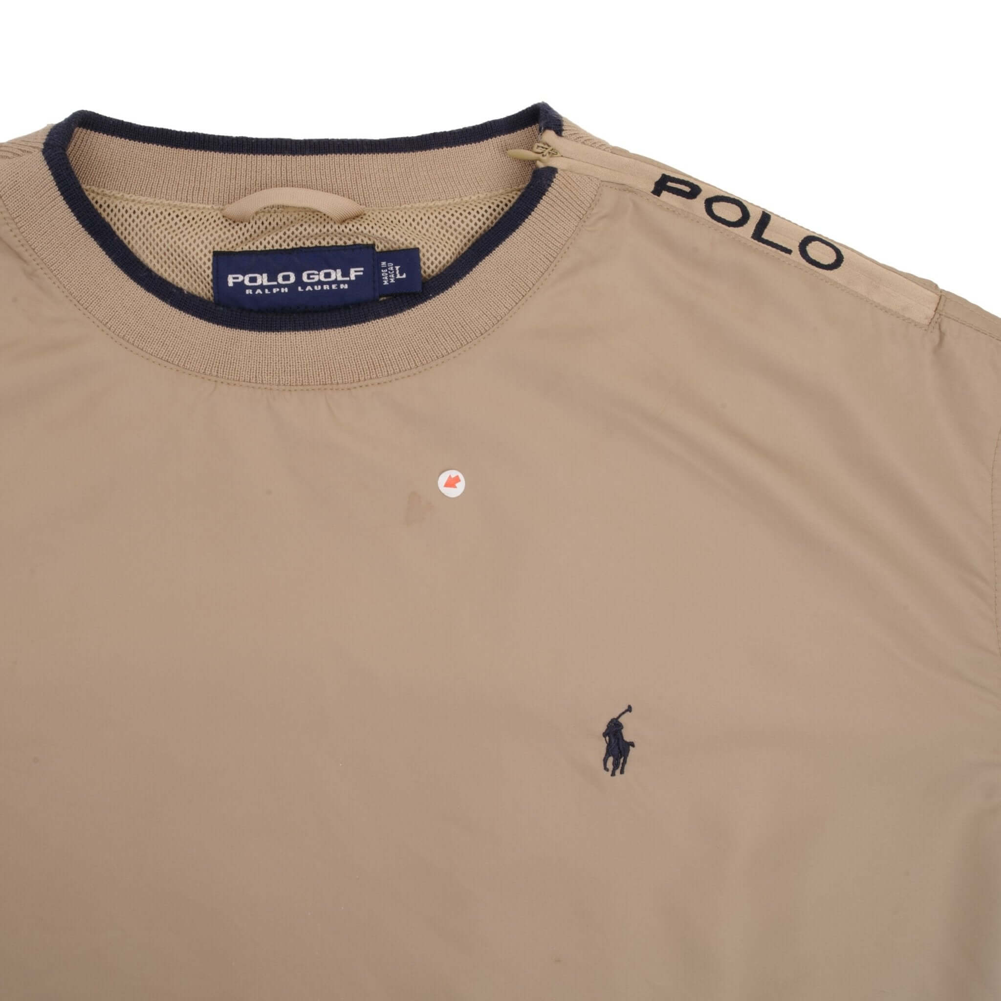 VINTAGE POLO RALPH LAUREN GOLF WINDBREAKER PULLOVER JACKET 1990S SIZE LARGE