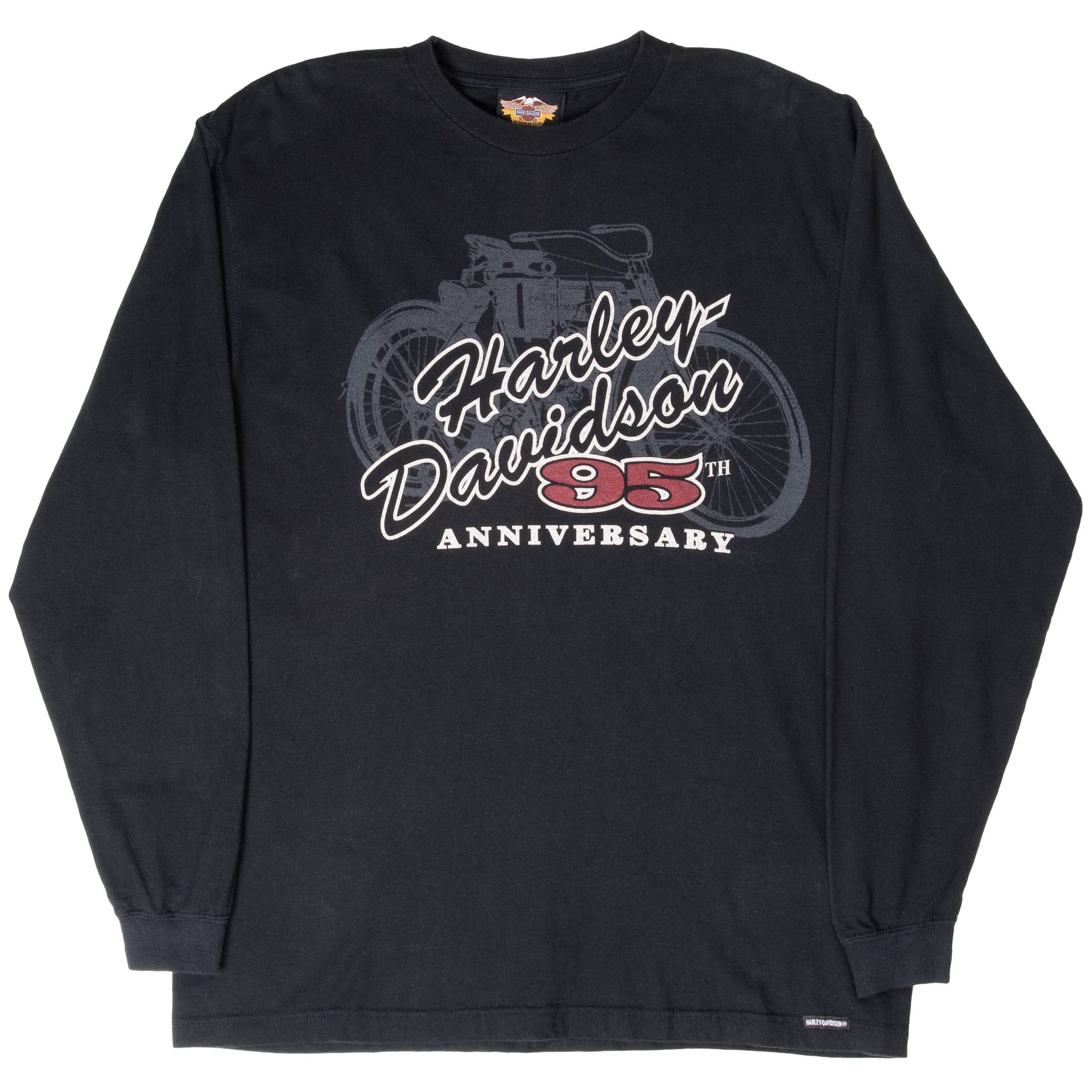 VINTAGE HARLEY DAVIDSON 95TH ANNIVERSARY LONG SLEEVE TEE SHIRT 1998 MEDIUM