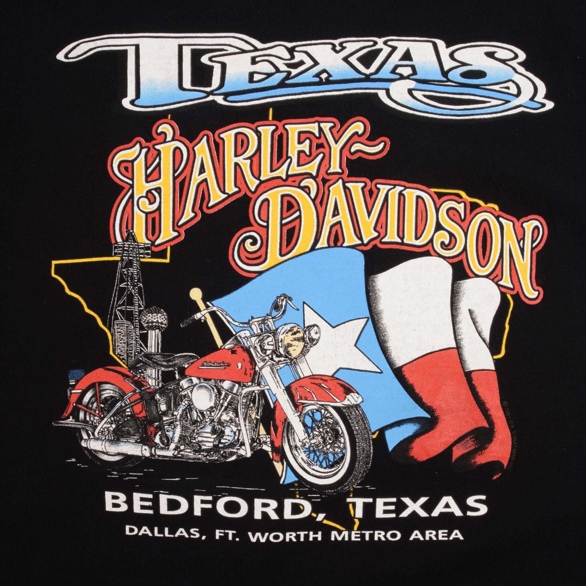 Vintage Harley Davidson Long Sleeve Wolf Tee Shirt Size XL Made In Usa