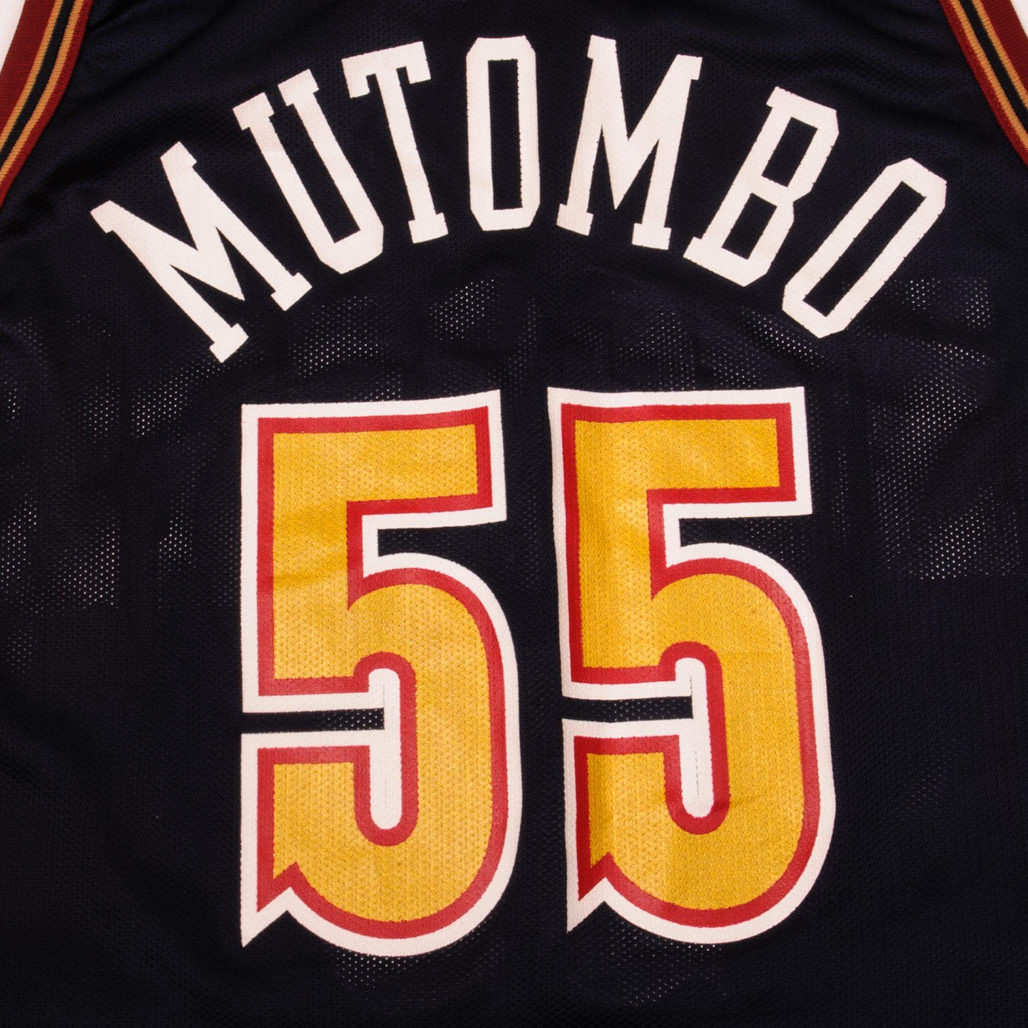 Vintage Champion Nba Nuggets 55 Mutombo 90S Size XXlarge Made In USA. Dead Stock With Tags.