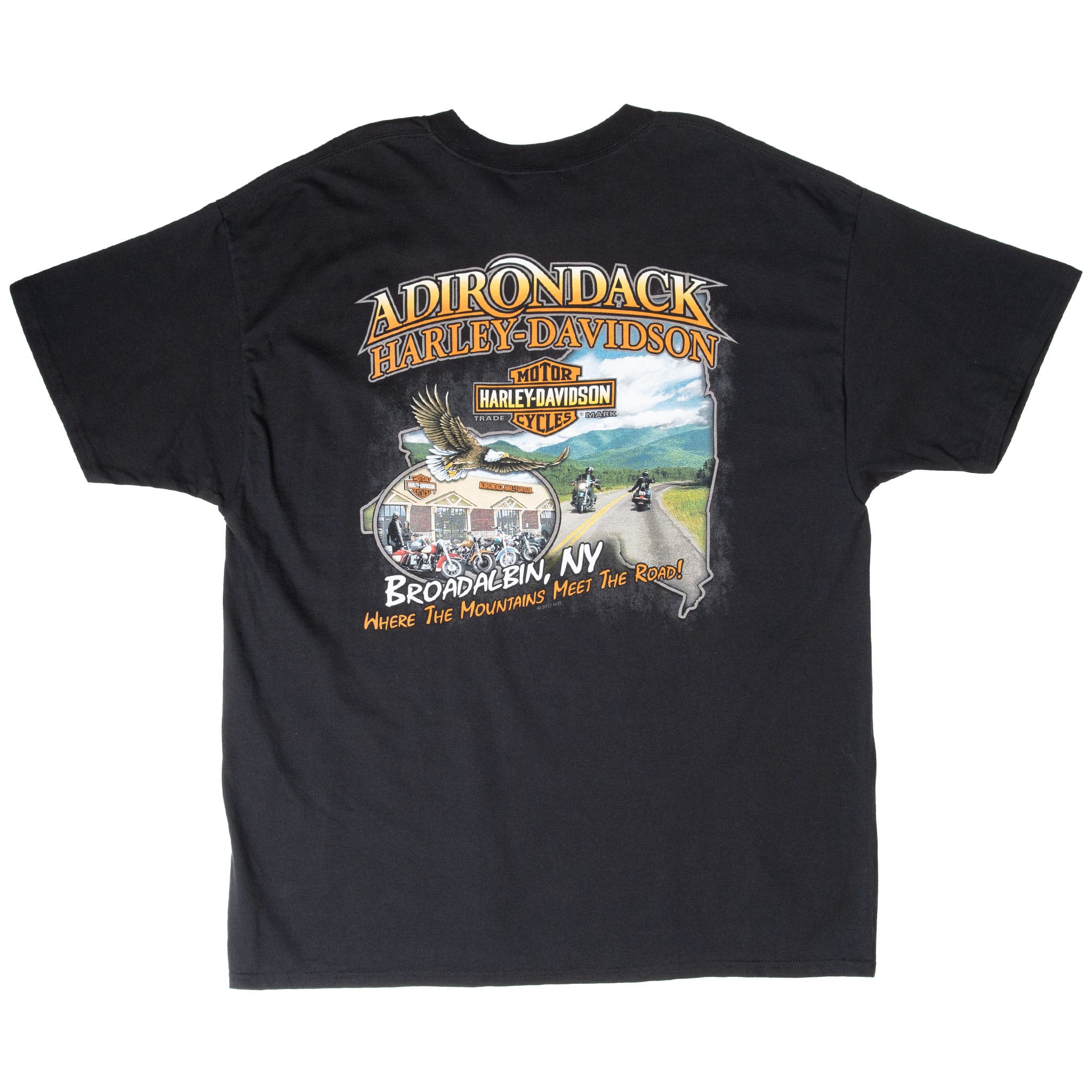 VINTAGE HARLEY DAVIDSON BROADALBIN NEW YORK TEE SHIRT 2017 XL DEADSTOCK