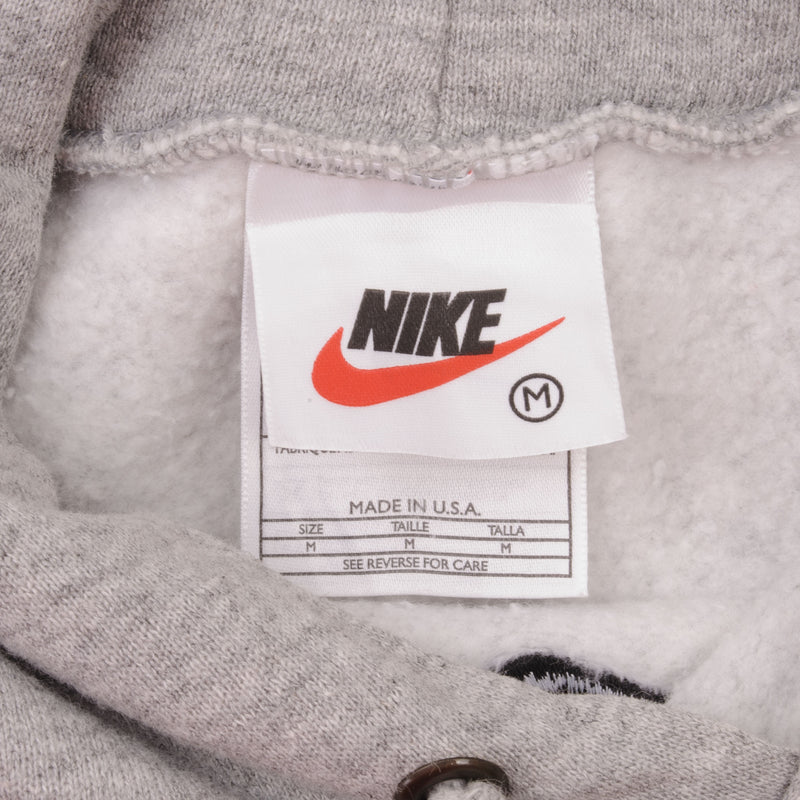 Vintage Gray Nike Center Swoosh Hoodie 1990S Size Medium Made In USA Travis Scott