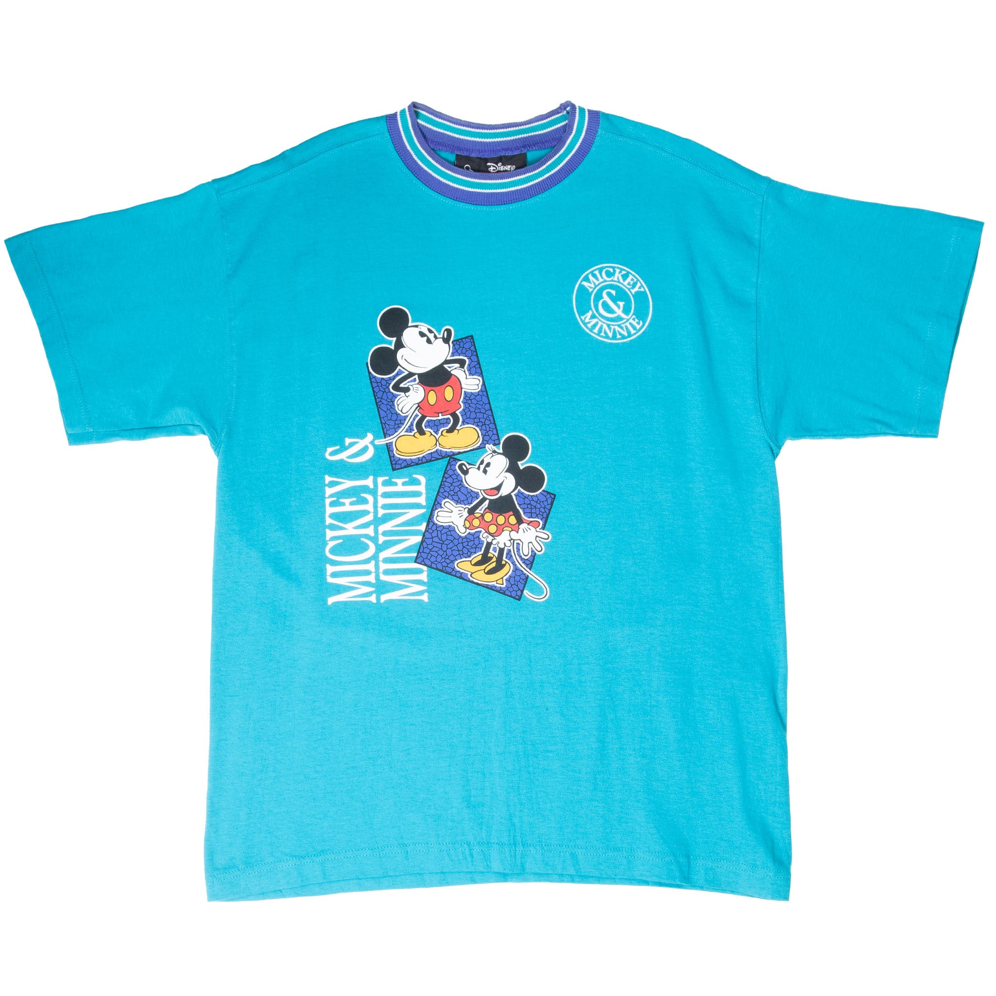 VINTAGE DISNEY MICKEY MOUSE TEAL TEE SHIRT 1990S SIZE LARGE