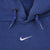 Vintage Blue Nike Center Swoosh Hoodie 1990S Size Medium Made In USA Travis Scott