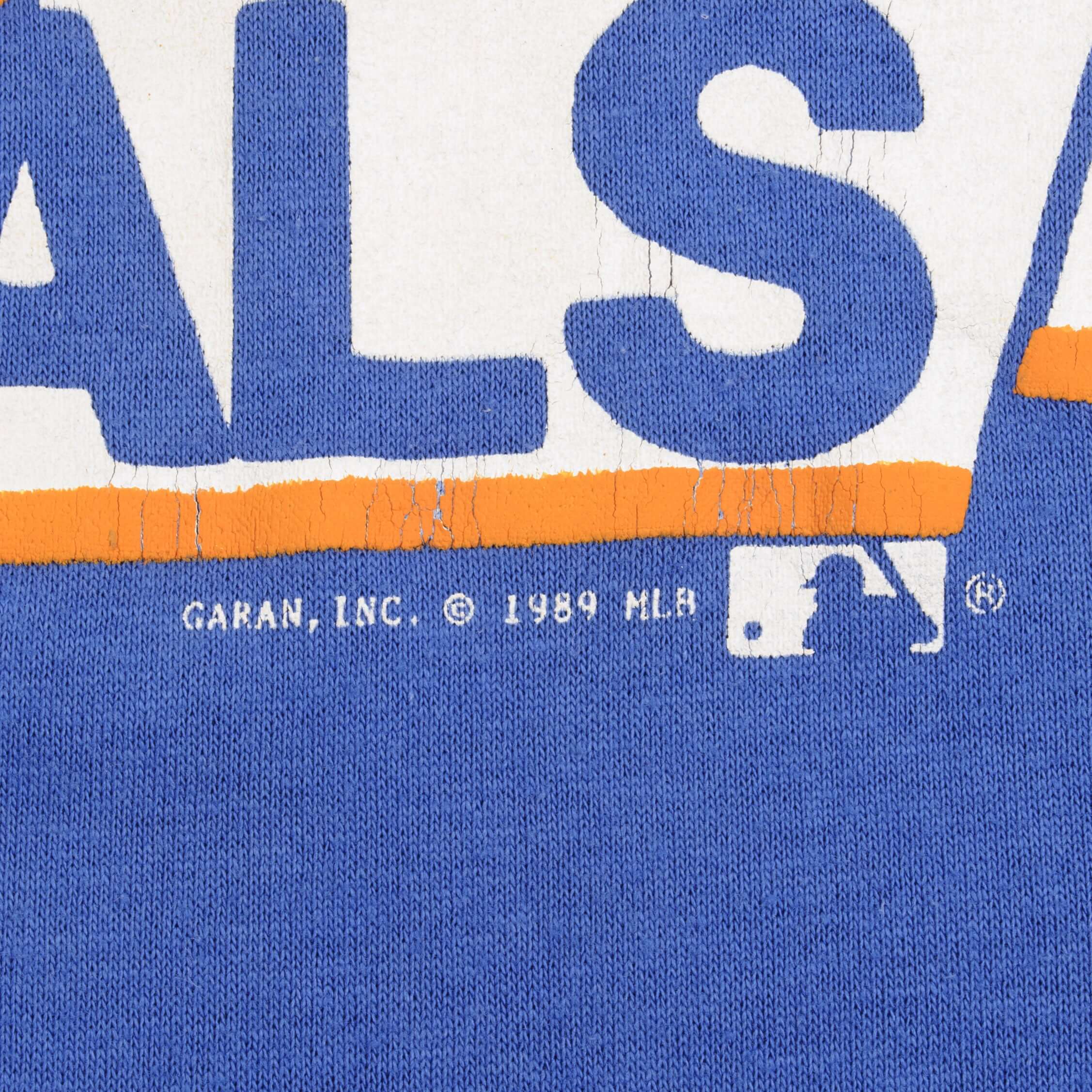 Vintage MLB Kansas City Royals 1989 Tee Shirt Size Medium Made In USA With Single Stitch Sleeves