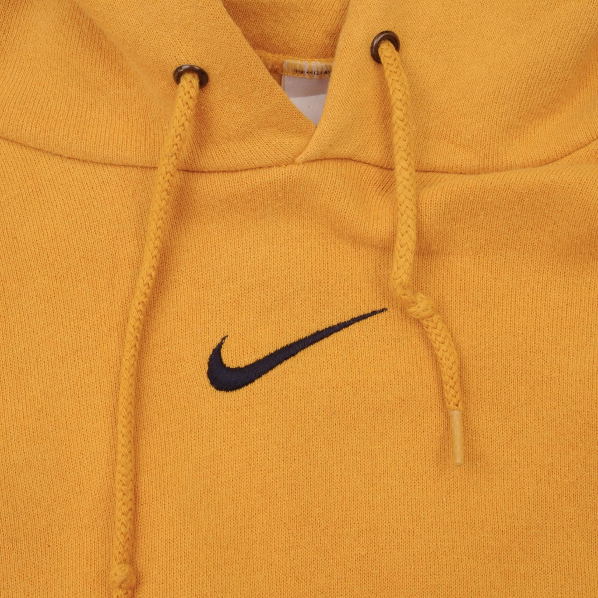 VINTAGE NIKE CENTER SWOOSH YELLOW TRAVIS SCOTT HOODIE 1990S XL MADE USA