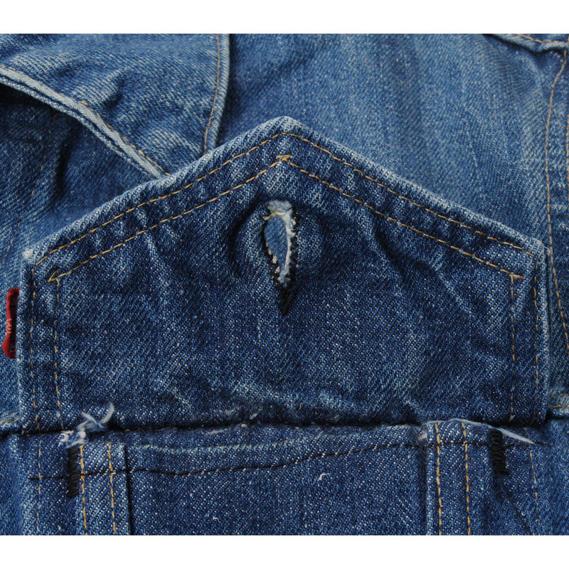 VINTAGE LEVIS TYPE 3 JACKET 2 POCKETS SINGLE STITCH SIZE 39 1980S MADE IN USA