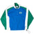 Front of blue, green and white Champion quarter-zip pullover windbreaker