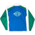 Full back of Champion color-block windbreaker with large embroidered logo