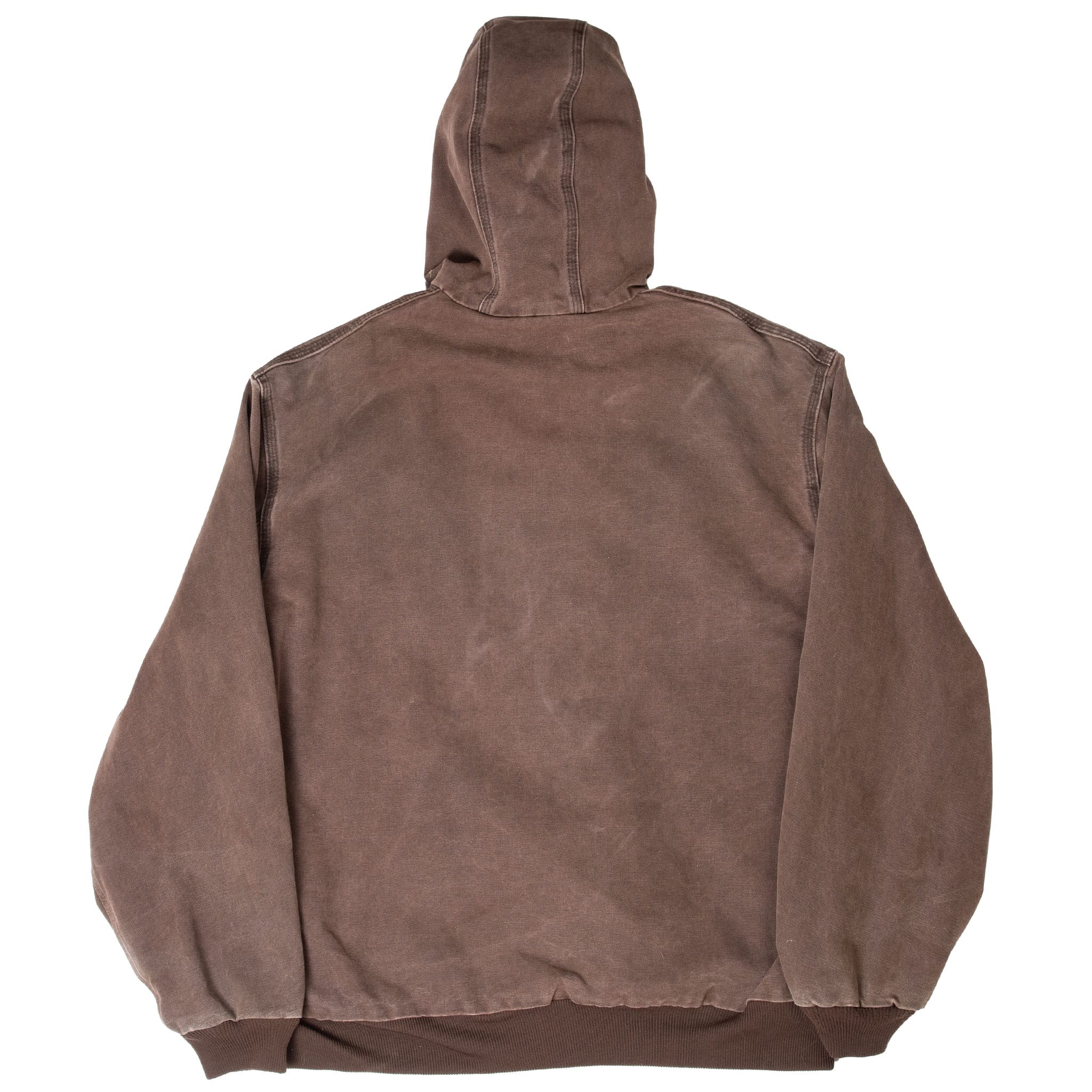 VINTAGE CARHARTT DARK BROWN ACTIVE HOODED JACKET J25CHT 2000S SIZE XL
