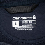 Vintage Carhartt Classic Navy Blue Hoodie Sweatshirt Size Large