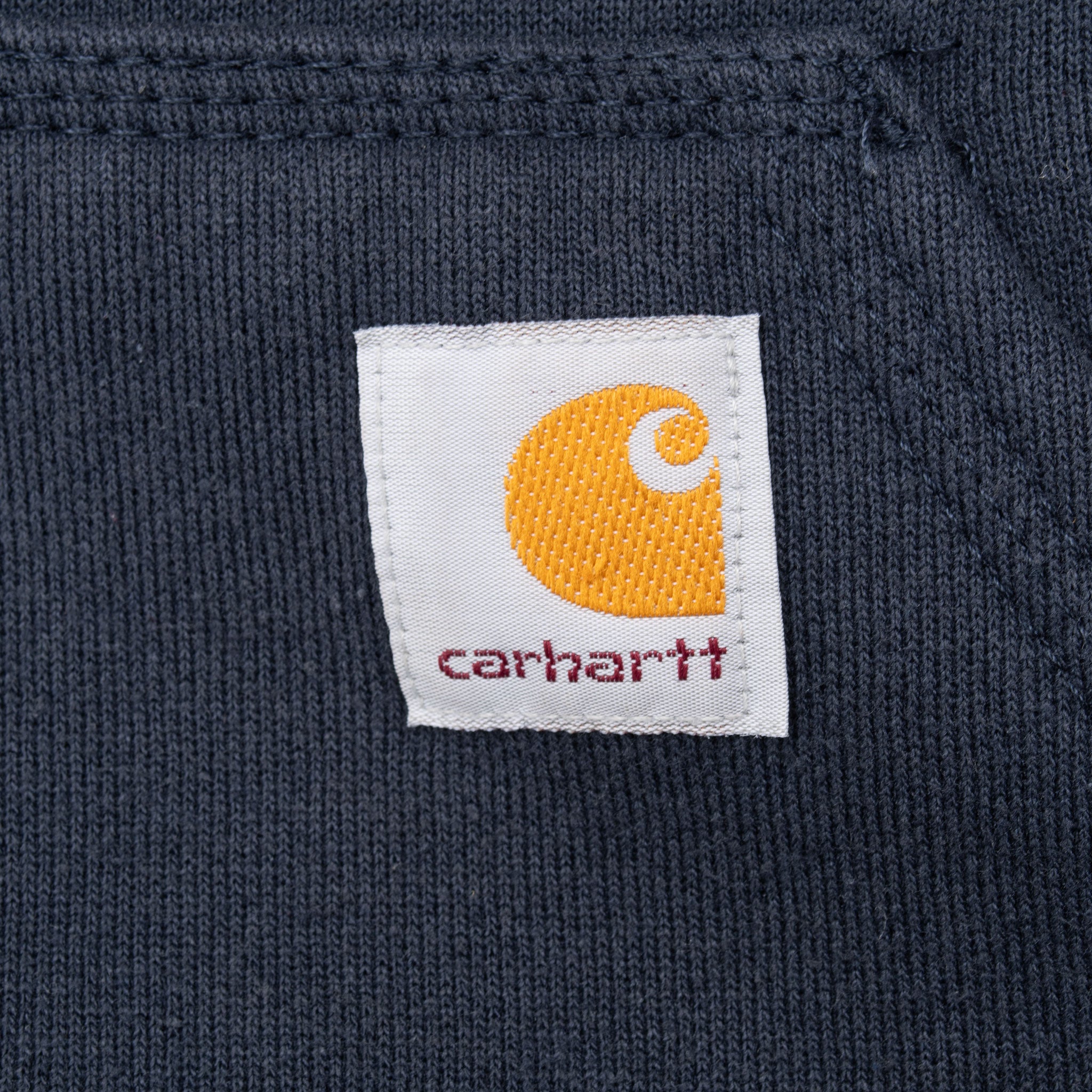 Vintage Carhartt Classic Navy Blue Hoodie Sweatshirt Size Large