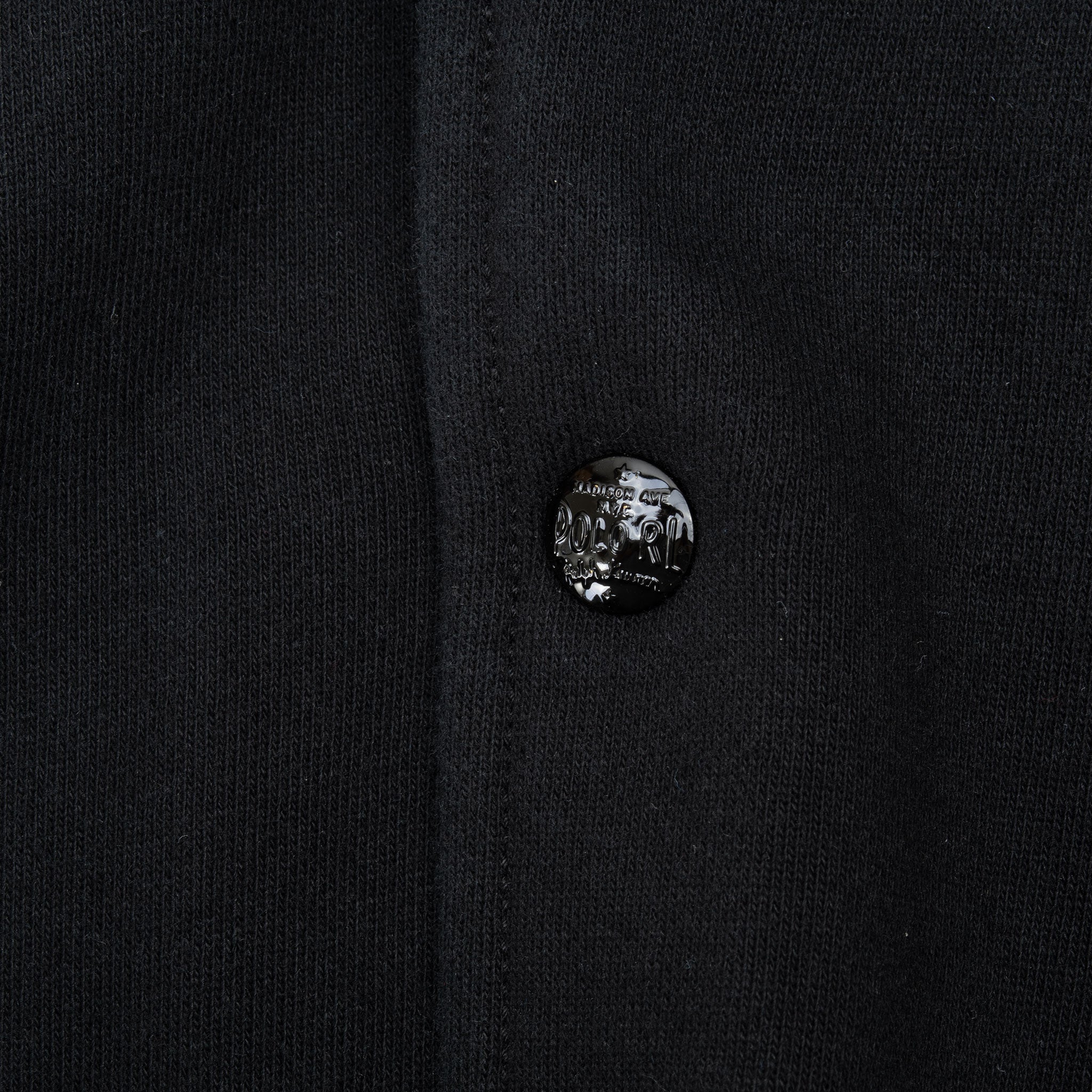 Vintage Ralph Lauren Button Up Black And Grey Hoodie Sweatshirt Size 2XL