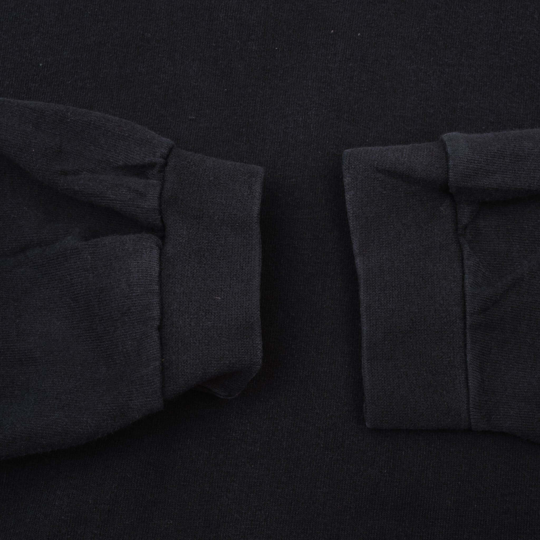 Vintage Black Nike Long Sleeve High Neck 1990s Heavy Weight Tee Shirt Size Medium. Made In USA