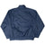 Back of navy Nike windbreaker showing horizontal vent panel and elasticized hem