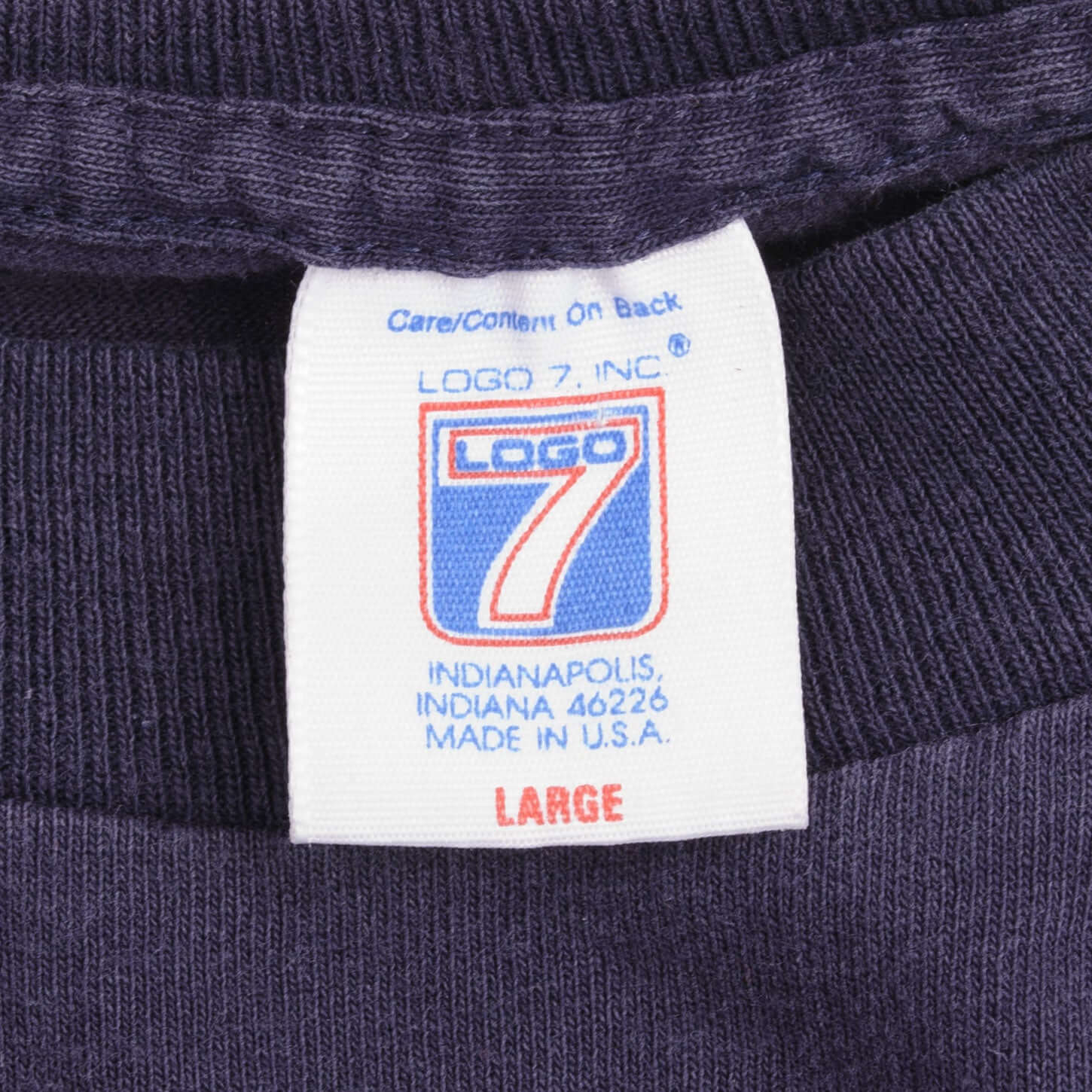 Vintage Nba Indiana Pacers Embroidered Tee Shirt Size Large Made In Usa With Single Stitch Sleeves