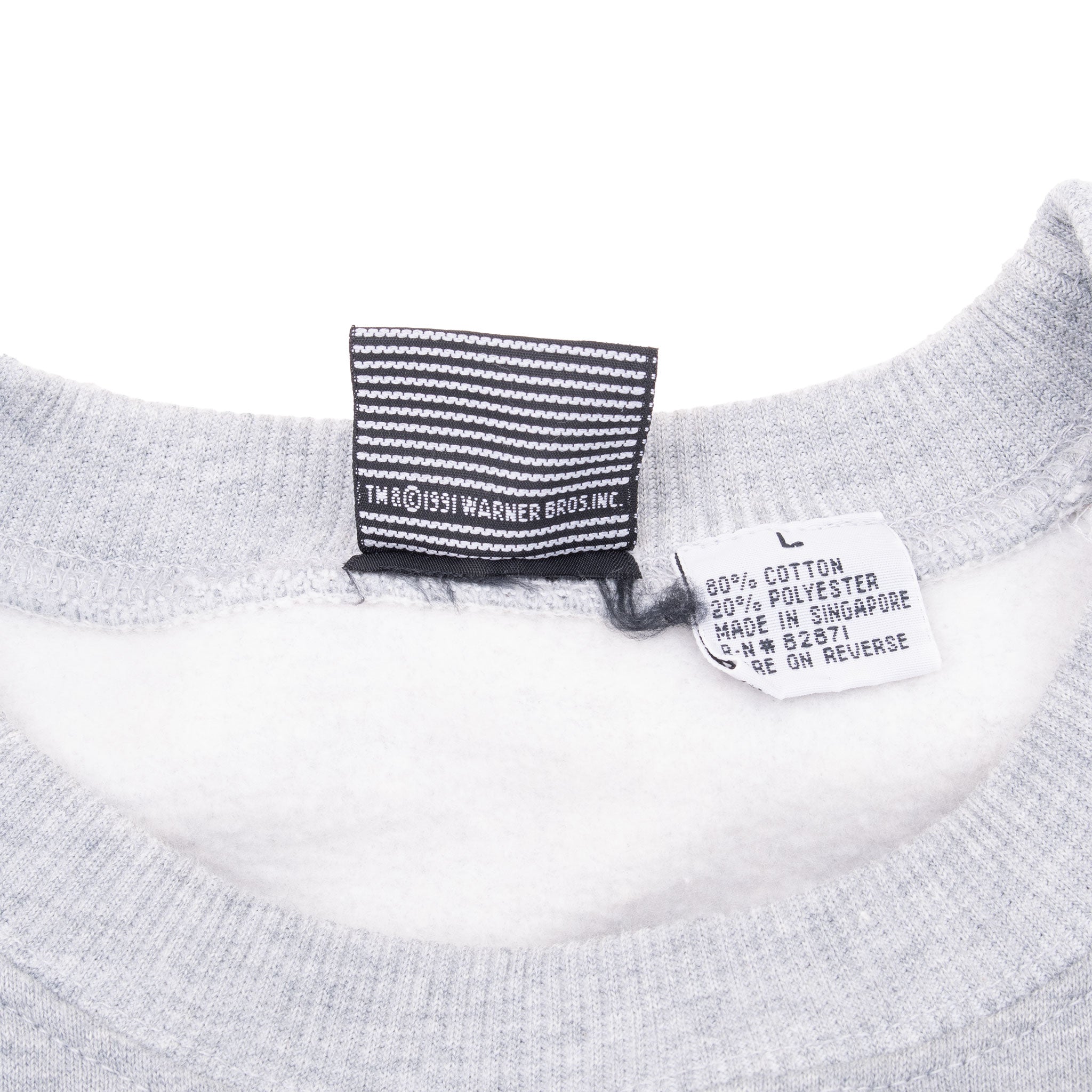 Vintage Warner Bros Looney Tunes Bugs Bunny Embroidered 1991 Sweatshirt Size Large