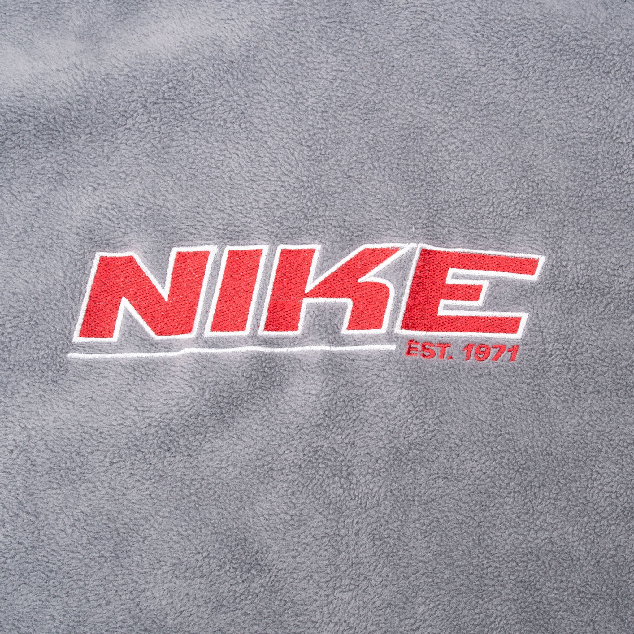 Vintage Nike Grey Fleece Hoodie Sweatshirt 2000S Size XL