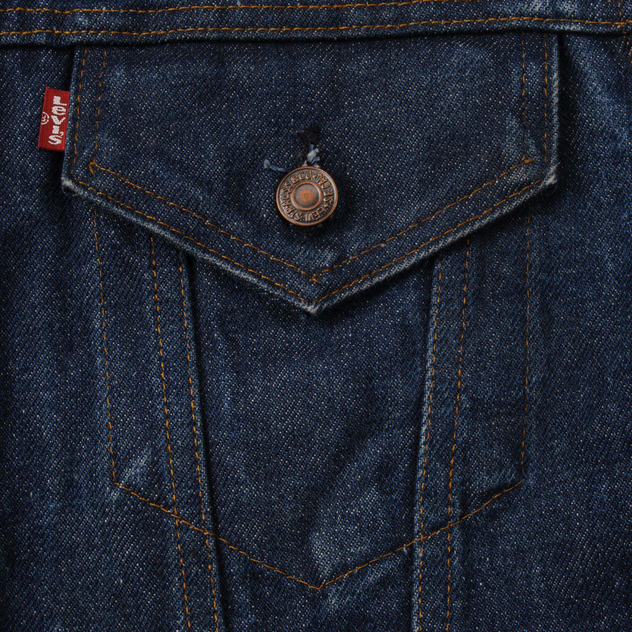 VINTAGE LEVIS TYPE 3 JACKET SINGLE STITCH SIZE 46L MADE IN USA