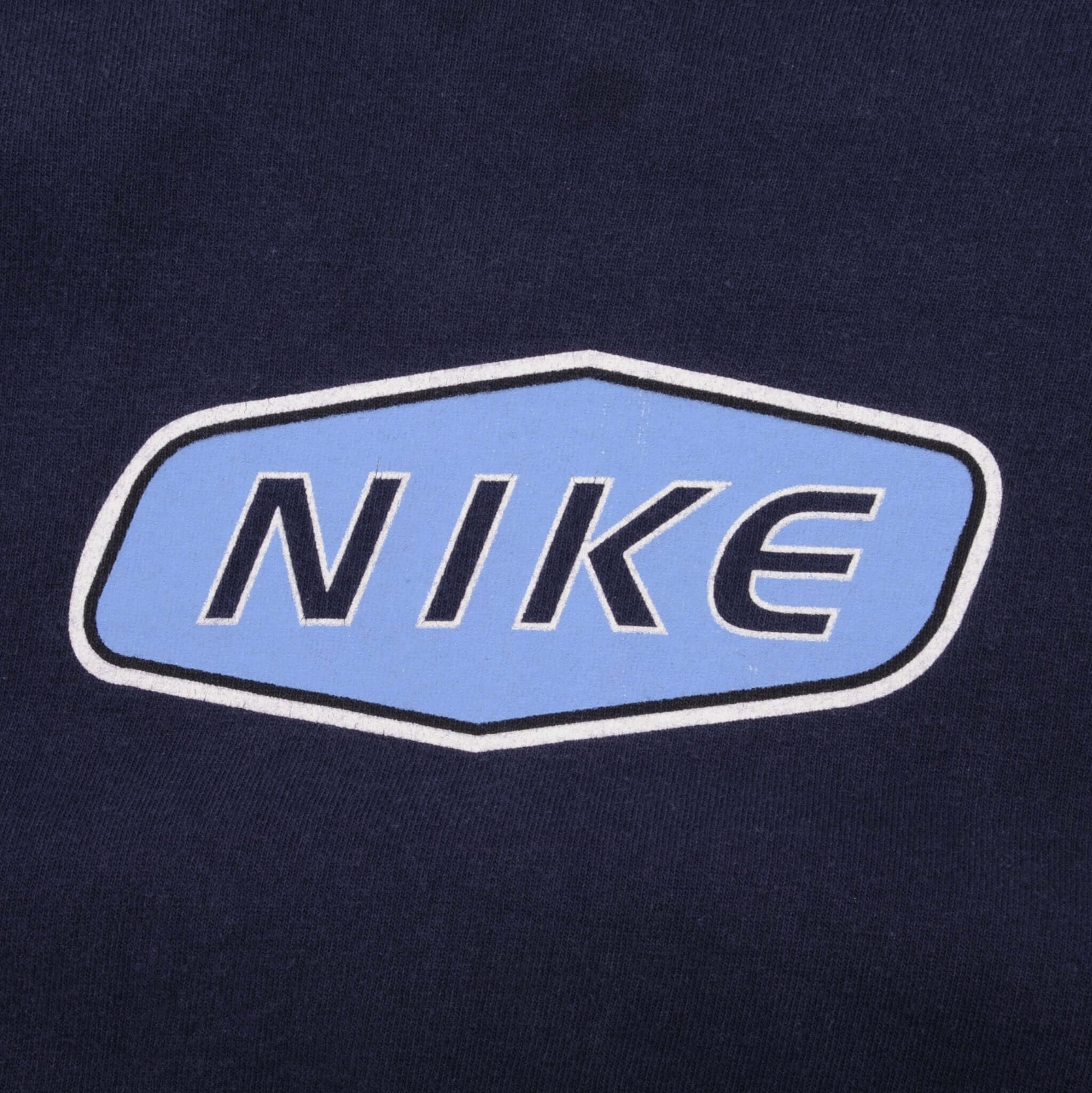 Vintage Blue Nike Spell Out Long Sleeve 1990s Tee Shirt Size XL Made In USA