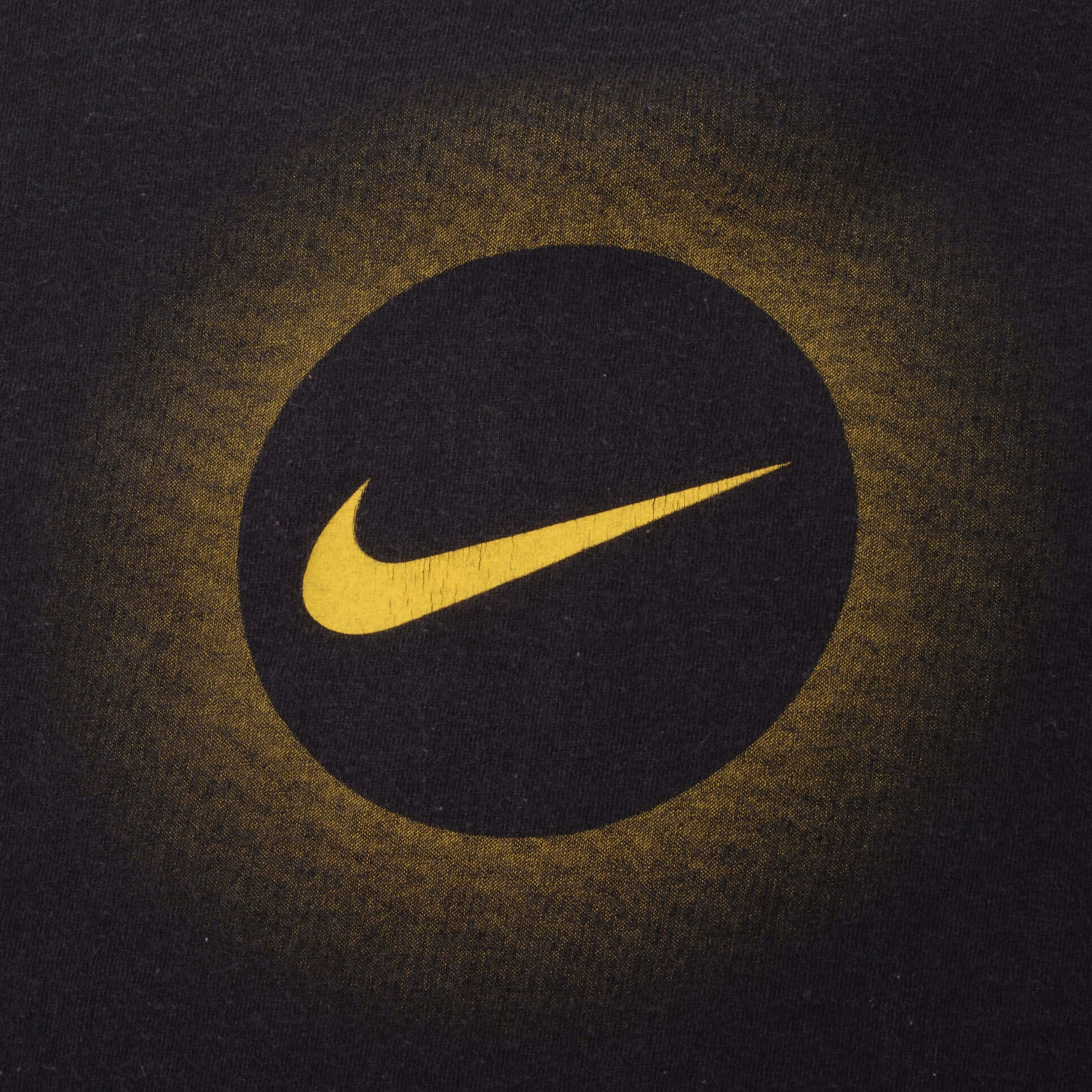 Vintage Nike Big Swoosh Definition Black Tee Shirt Late 1990s Size Large Made In USA.