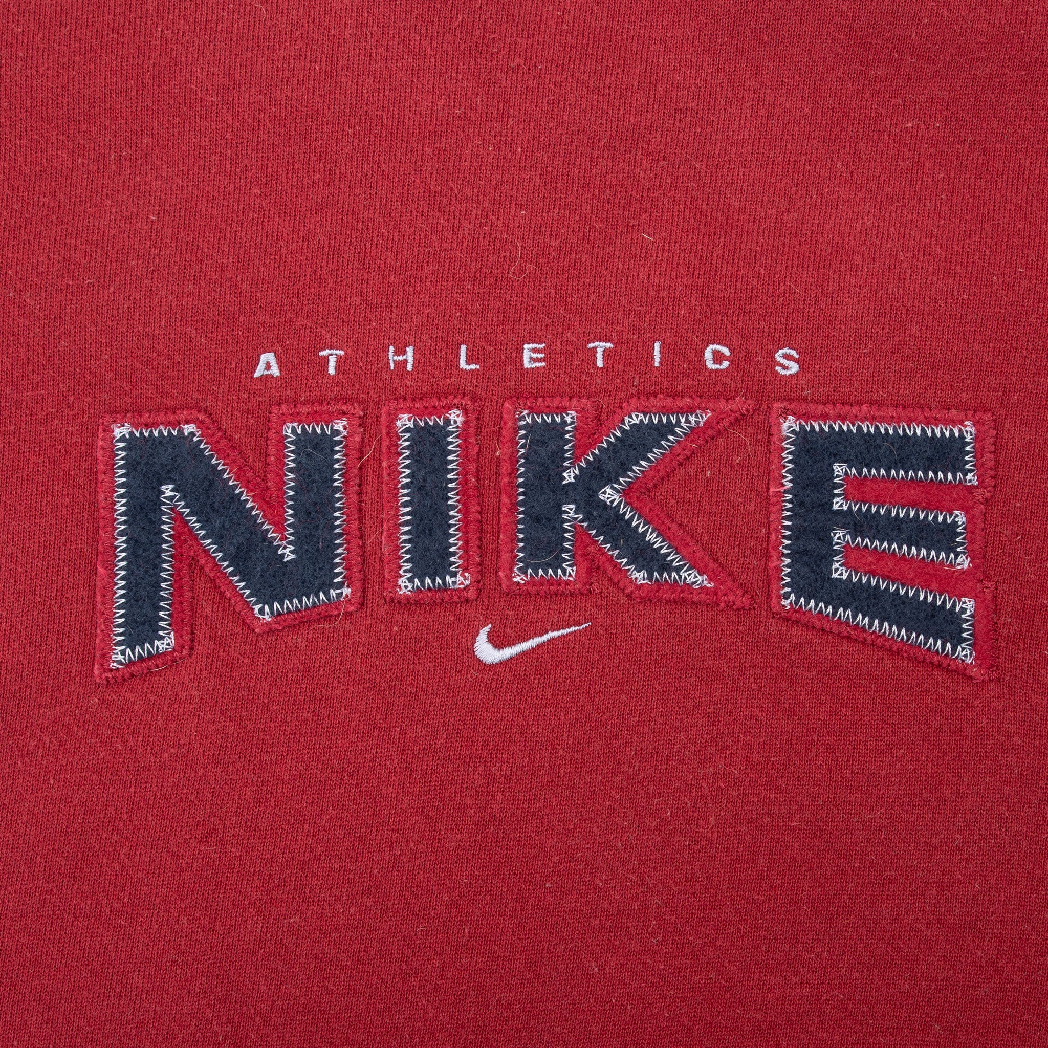 Vintage Nike Athletics Burgundy Sweatshirt 1990S Size Large Made In Usa