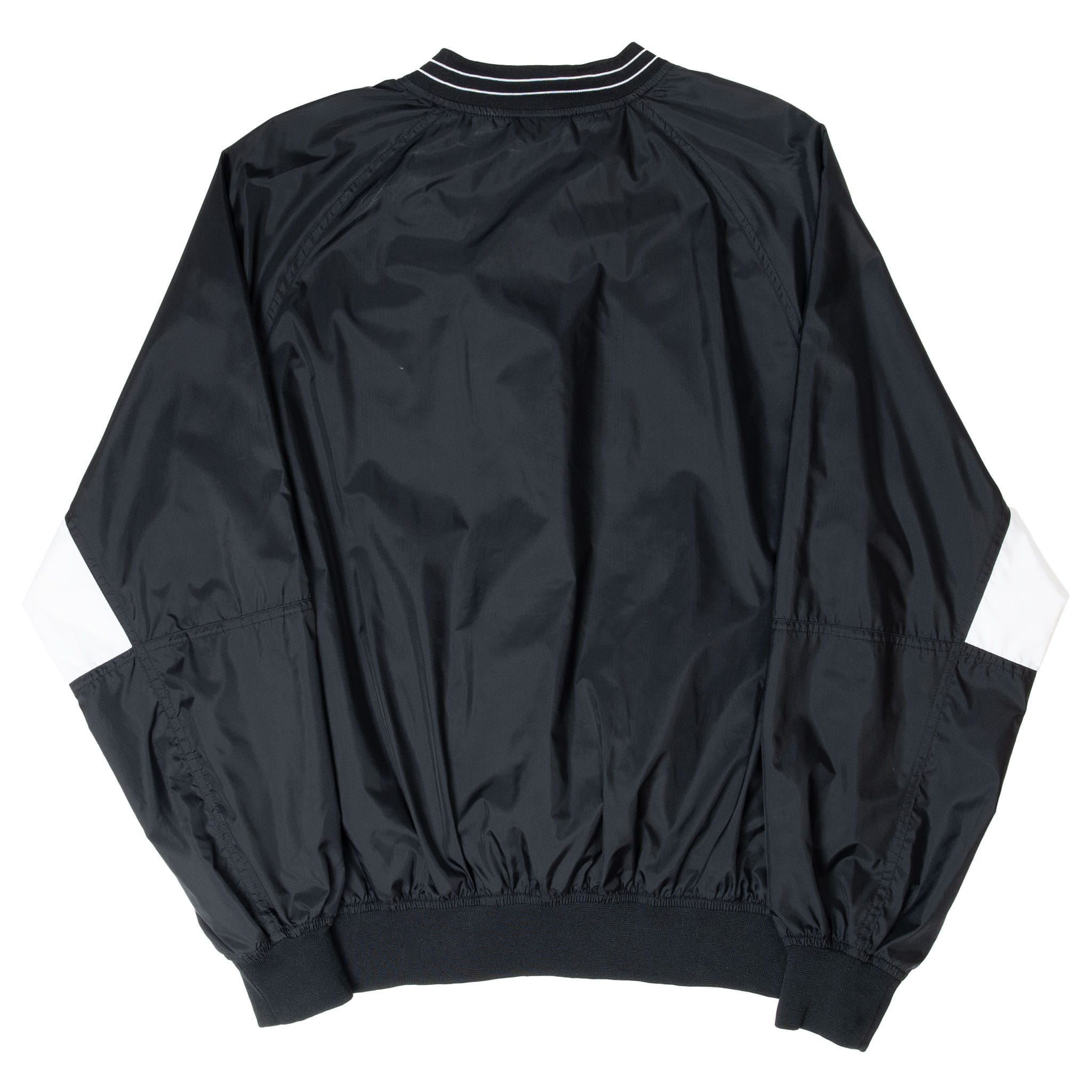 VINTAGE NIKE CENTER SWOOSH BLACK PULLOVER WINDBREAKER JACKET 1990S MEDIUM