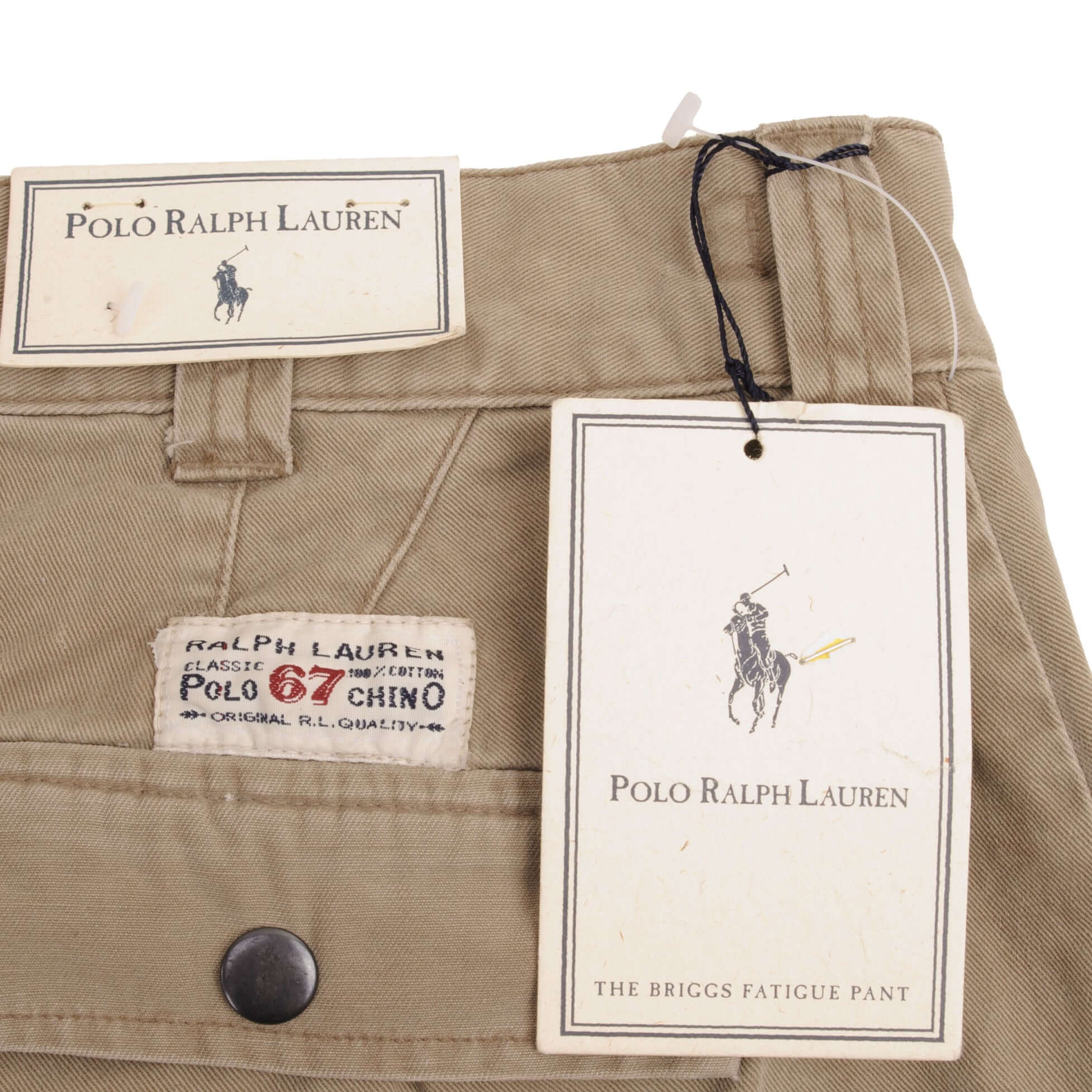 VINTAGE POLO RALPH LAUREN CARGO PANTS 1990S SIZE 33X34 DEADSTOCK