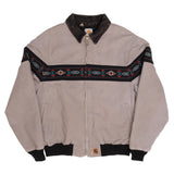 Vintage Carhartt Quilt Lined Aztec Jacket J77CMT Size XL