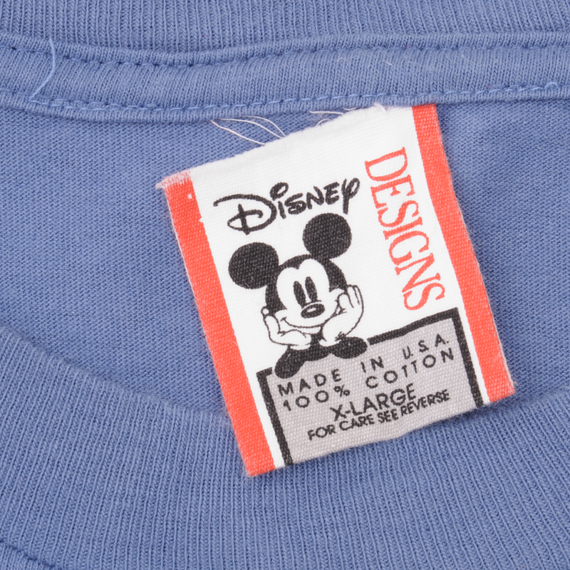 Vintage Disney Design Splash Mountain Mickey Mouse Tee Shirt 1990s Size XL Made In USA