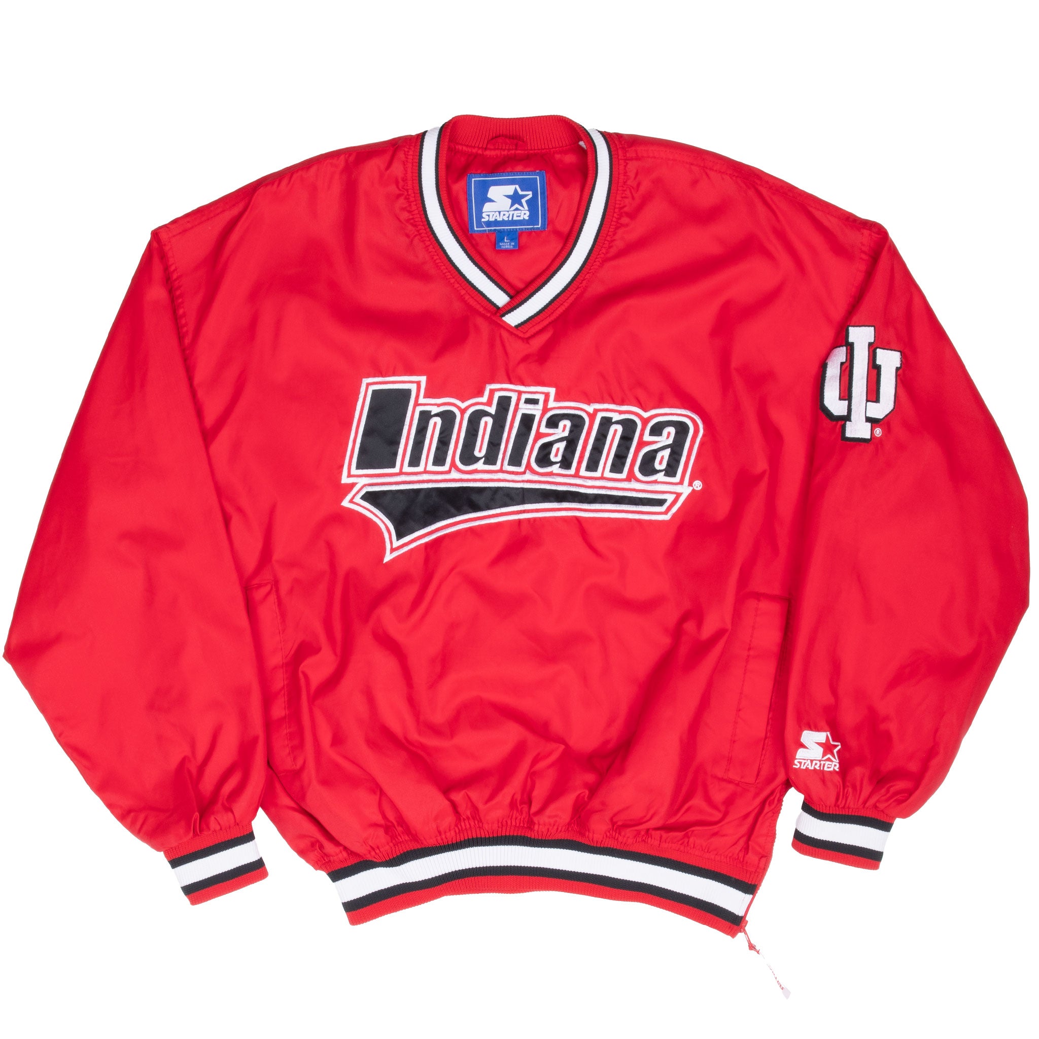 Vintage Ncaa Indiana Red Starter Pullover Jacket 1990S Size Large