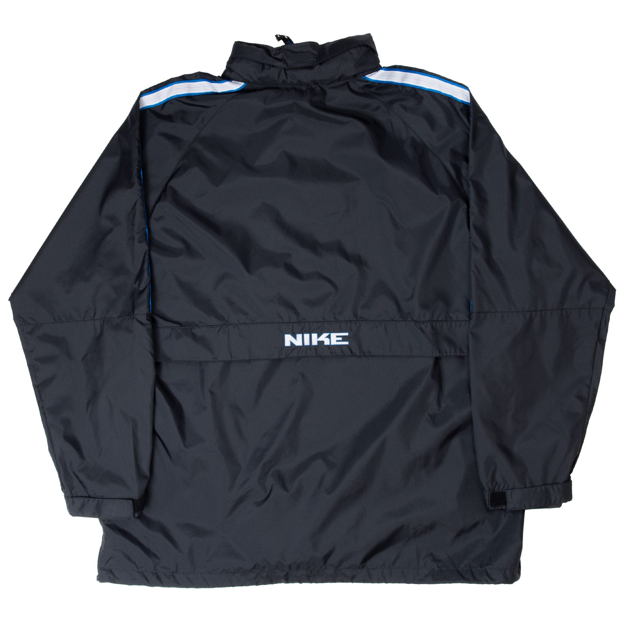 VINTAGE NIKE CENTER SWOOSH BLACK PULLOVER WINDBREAKER JACKET 2000S XL