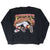Back of black Kansas City Chiefs sweatshirt with player, football and arrowhead logo graphic