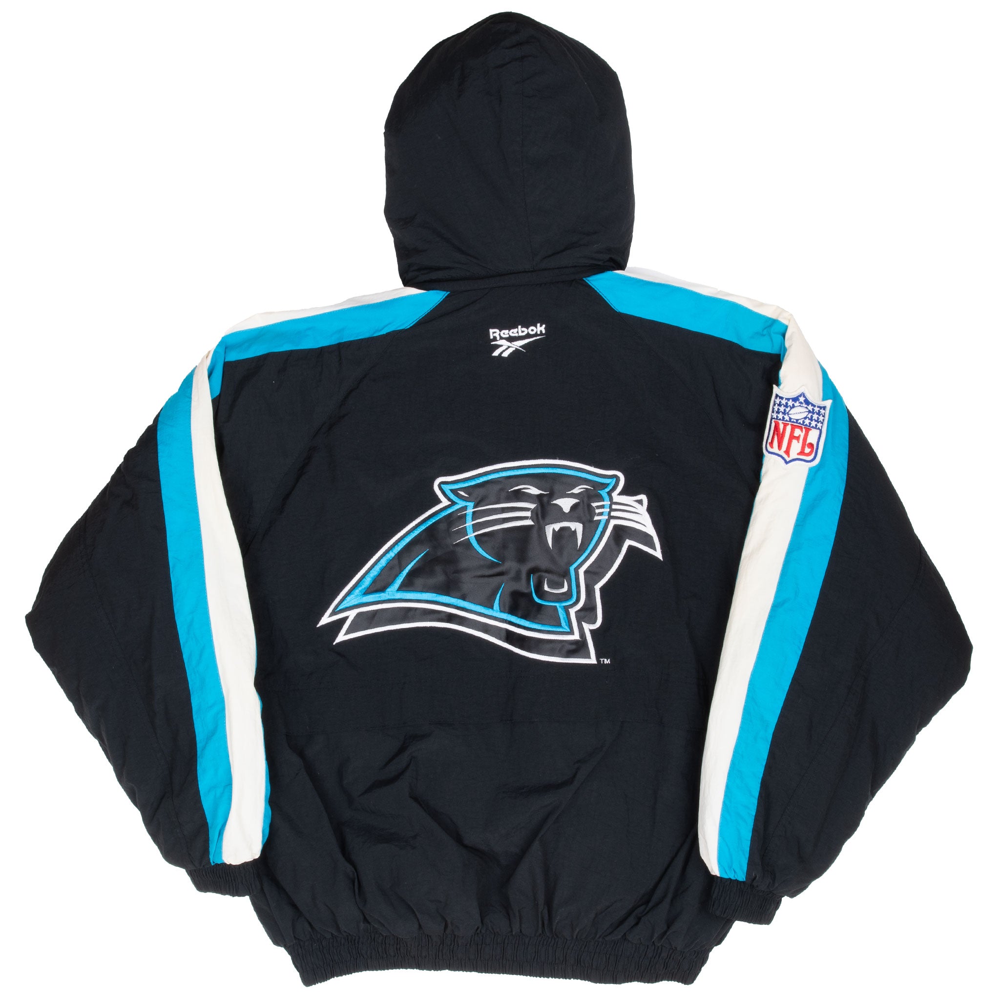 Vintage Nfl Carolina Panthers Hooded Windbreaker Jacket 1990S Size Large