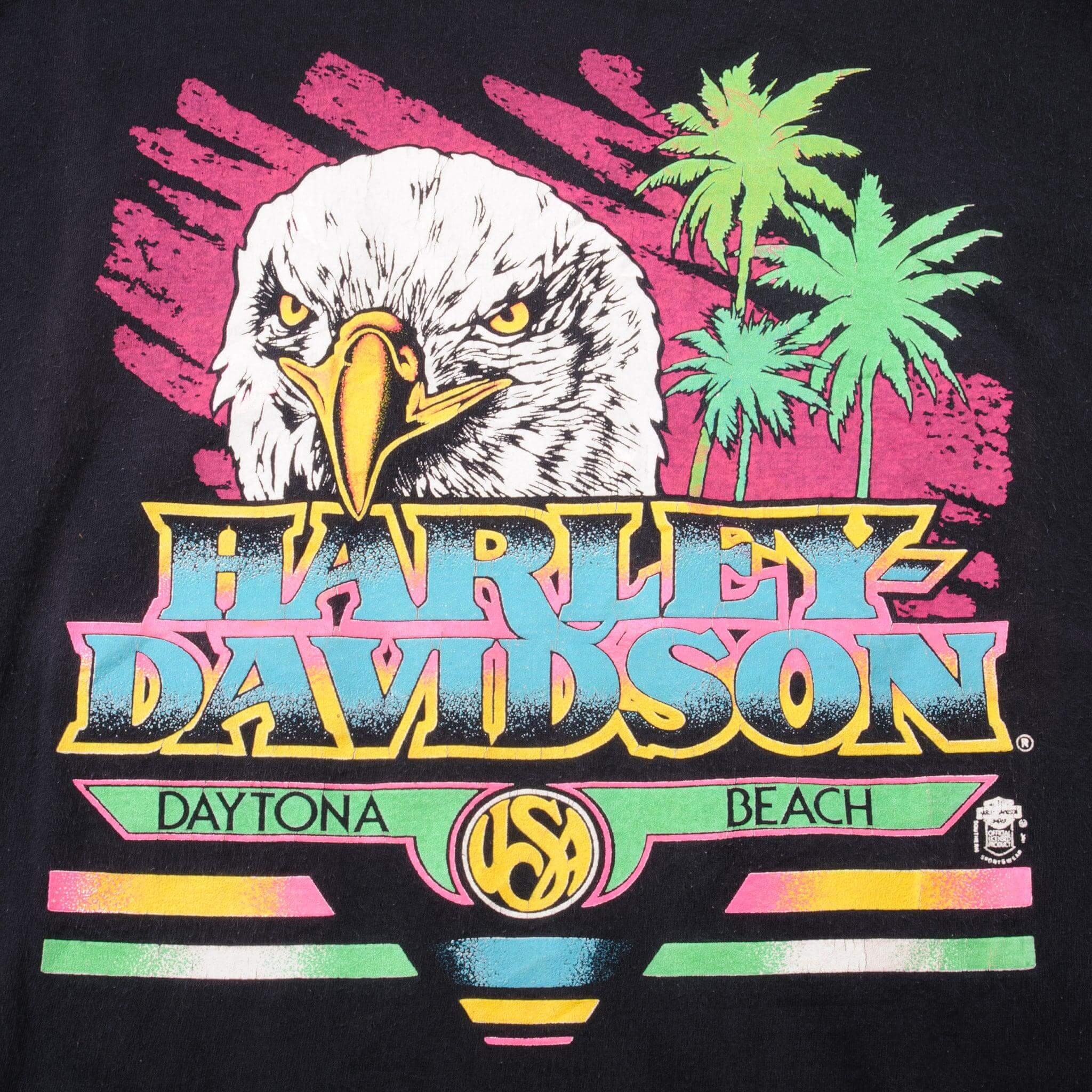 VINTAGE HARLEY DAVIDSON DAYTONA BEACH TEE SHIRT 1992 SIZE LARGE MADE IN USA